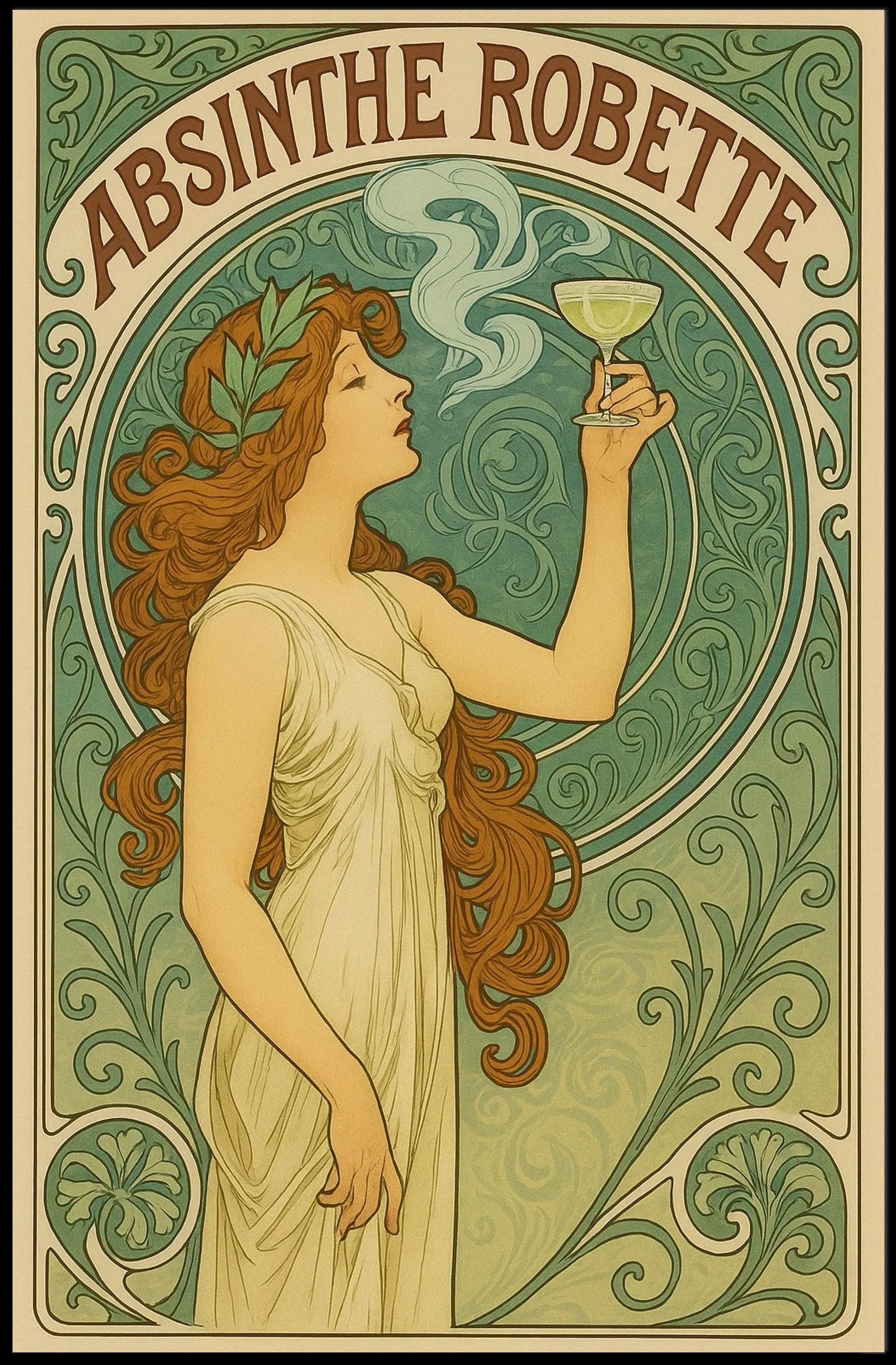 Vintage Art Nouveau Absinthe Robette Artistic Poster PosterGoat