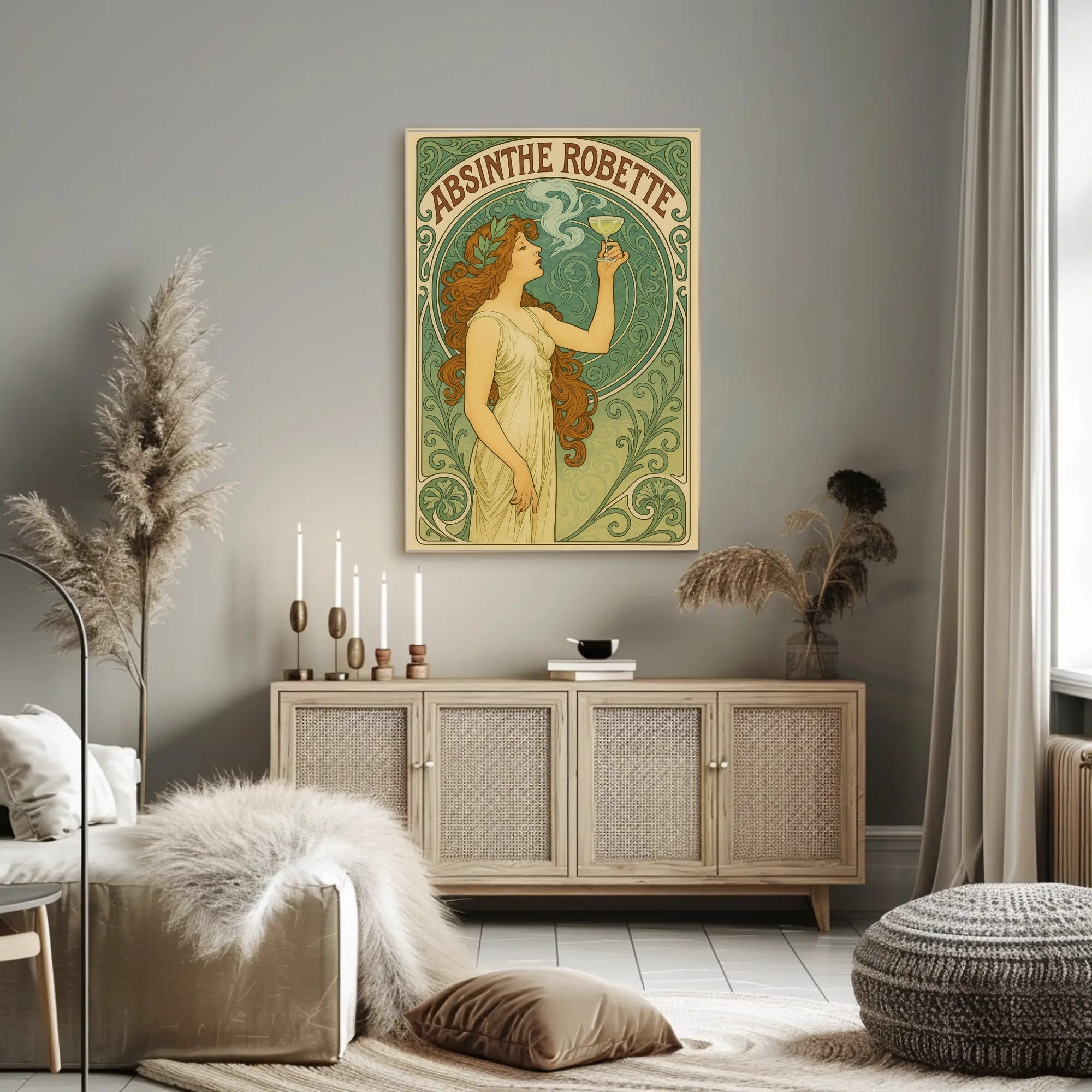 Vintage Art Nouveau Absinthe Robette Artistic Poster PosterGoat