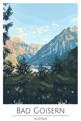 Vintage Austrian Alps Travel Poster PosterGoat