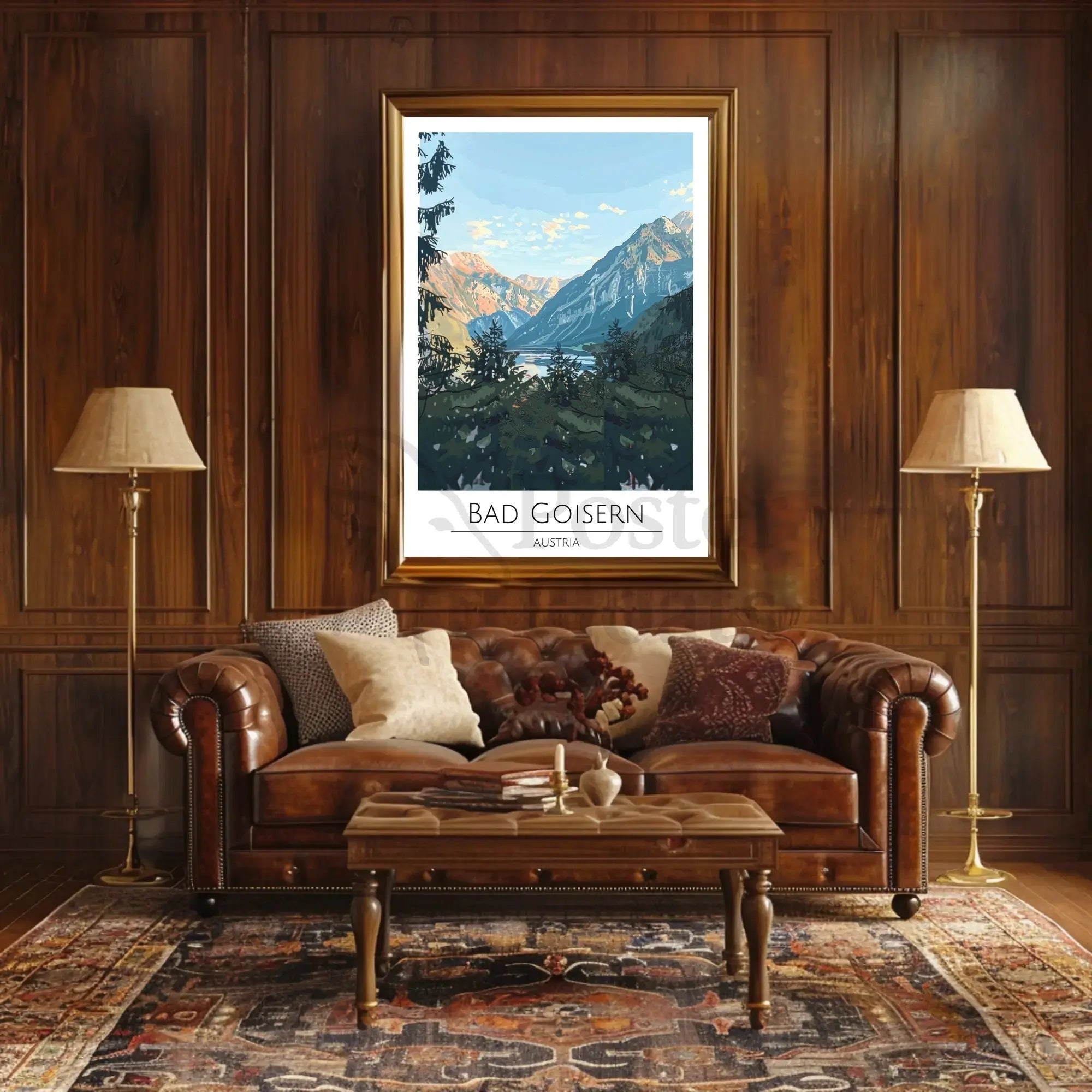 Vintage Austrian Alps Travel Poster PosterGoat