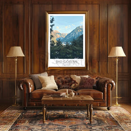 Vintage Austrian Alps Travel Poster PosterGoat