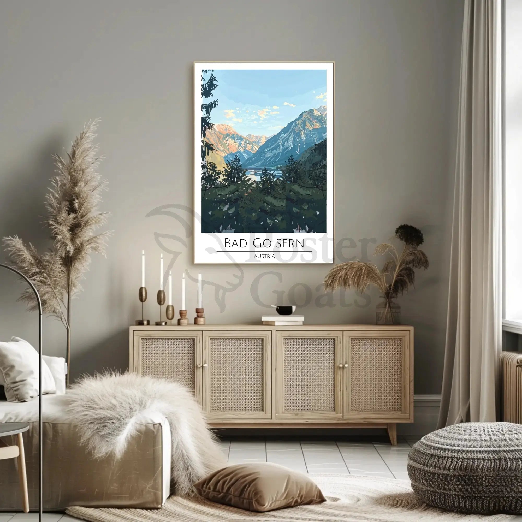 Vintage Austrian Alps Travel Poster PosterGoat