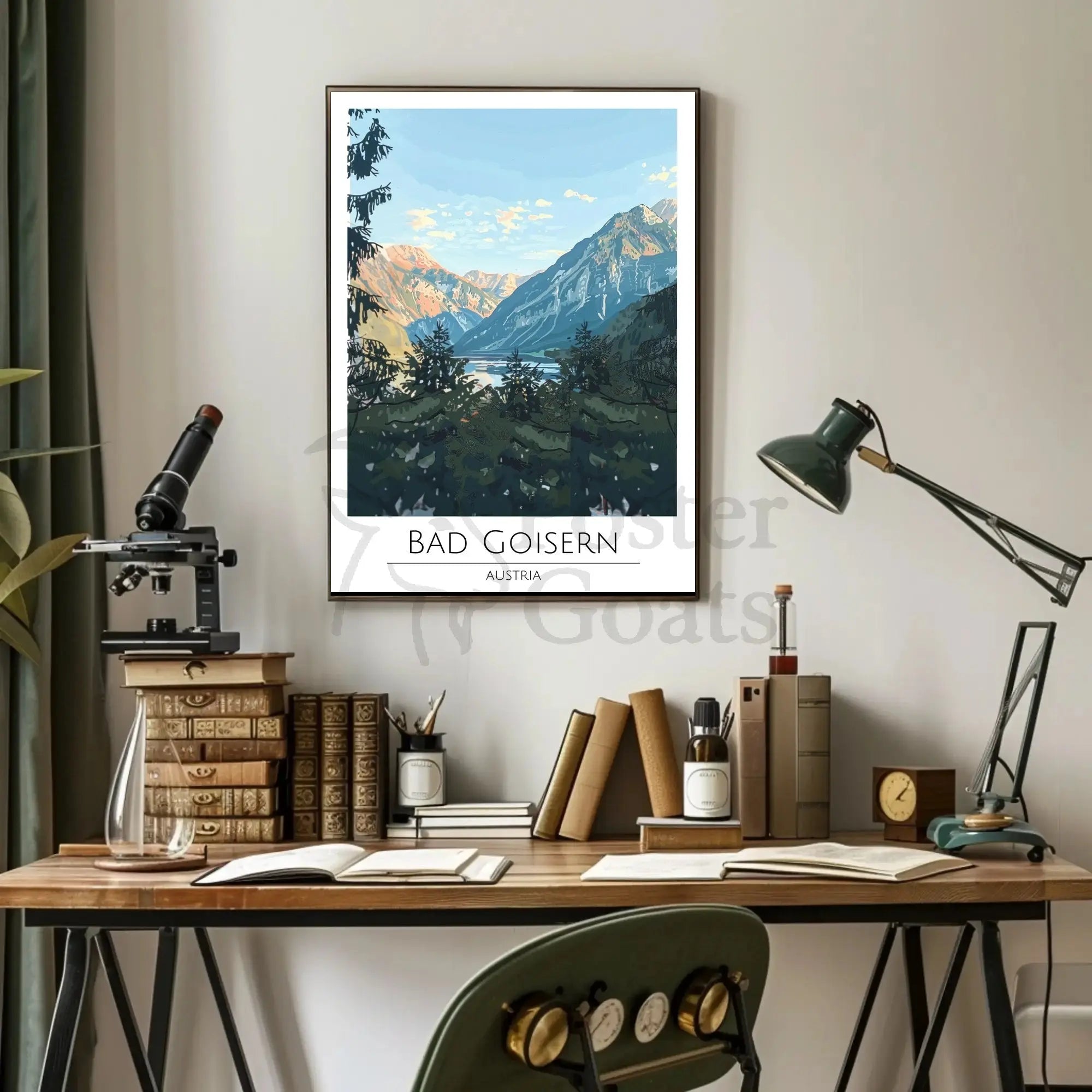 Vintage Austrian Alps Travel Poster PosterGoat