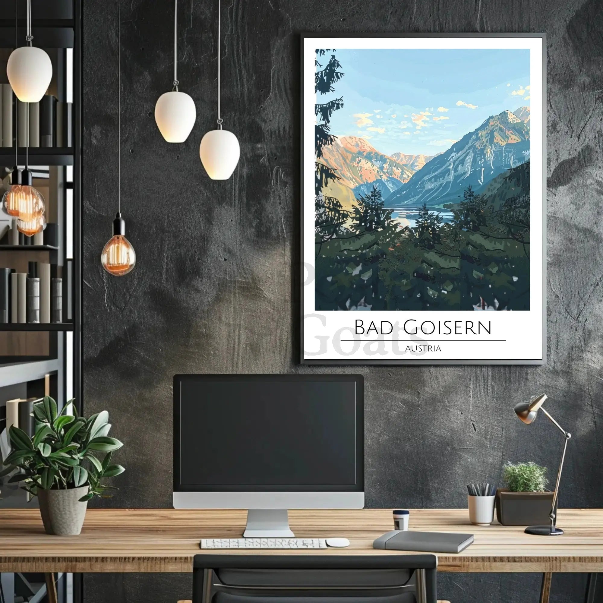 Vintage Austrian Alps Travel Poster PosterGoat