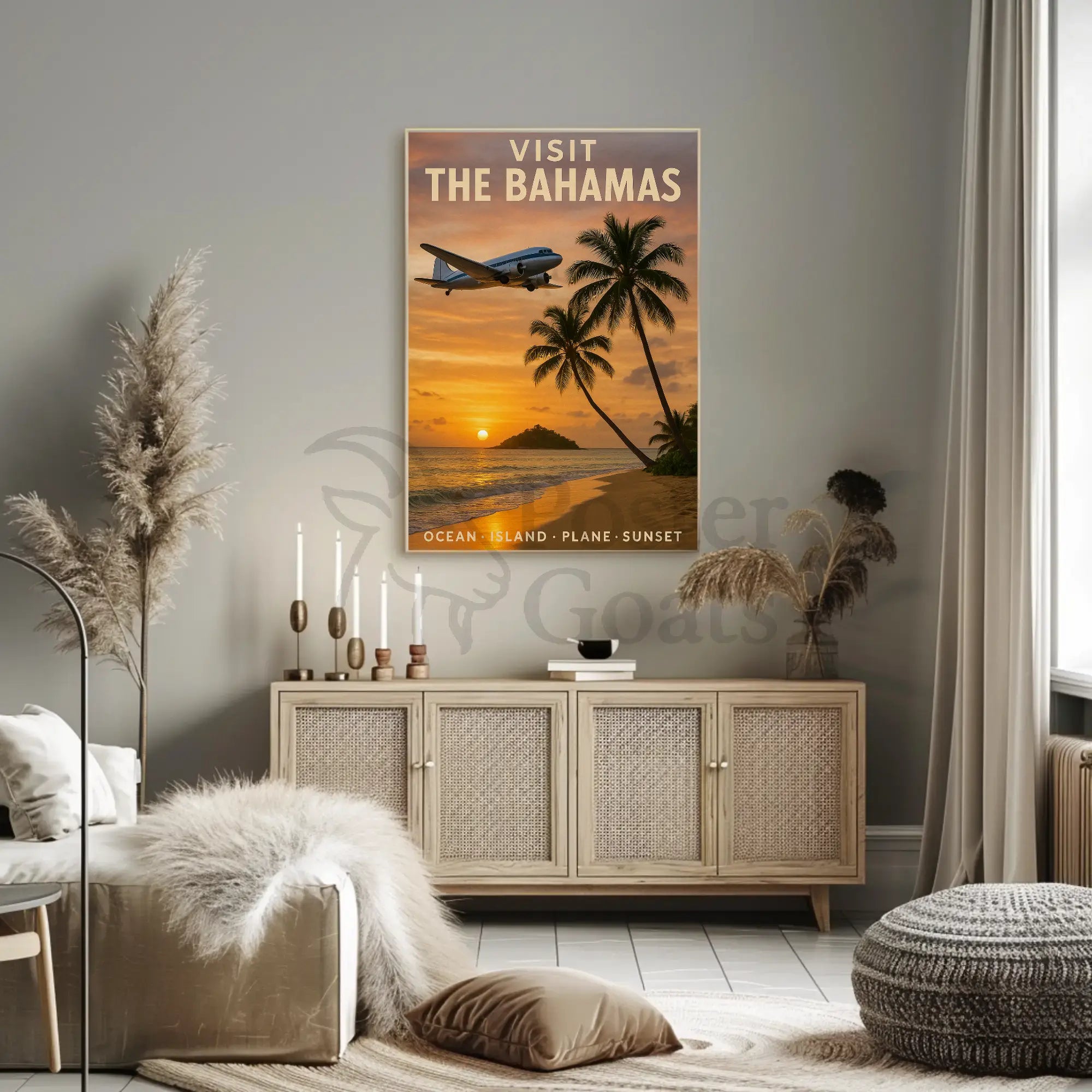 Vintage Bahamas Destination Travel Poster PosterGoat