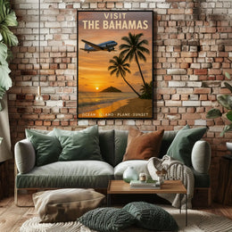 Vintage Bahamas Destination Travel Poster PosterGoat