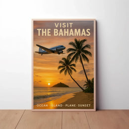 Vintage Bahamas Destination Travel Poster PosterGoat
