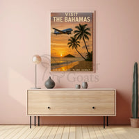 Vintage Bahamas Destination Travel Poster PosterGoat
