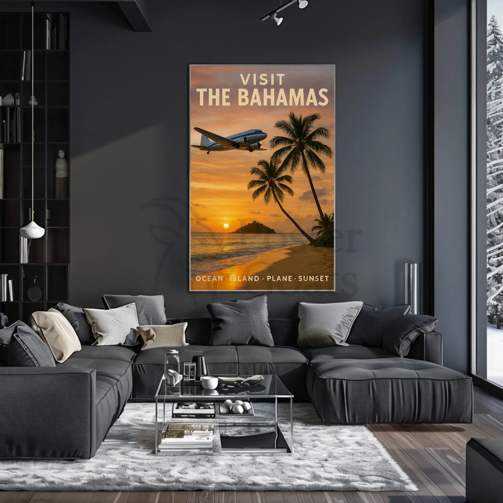 Vintage Bahamas Destination Travel Poster PosterGoat