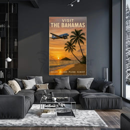 Vintage Bahamas Destination Travel Poster PosterGoat