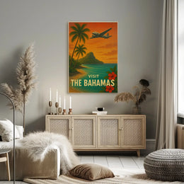 Vintage Bahamas Travel Adventure Poster PosterGoat