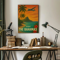 Vintage Bahamas Travel Adventure Poster PosterGoat