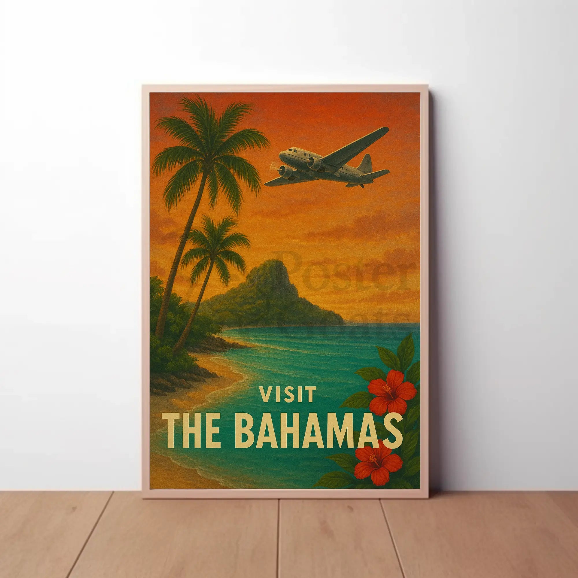 Vintage Bahamas Travel Adventure Poster PosterGoat