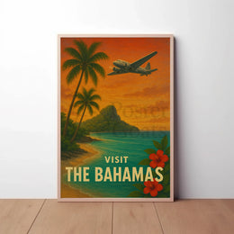 Vintage Bahamas Travel Adventure Poster PosterGoat
