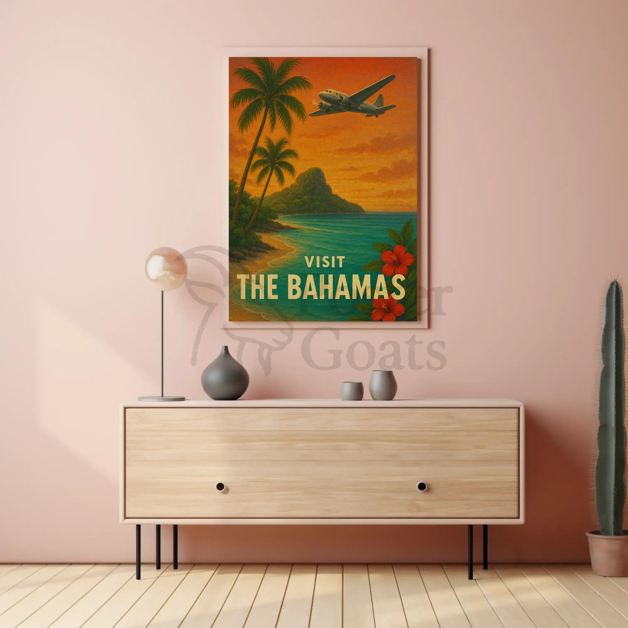 Vintage Bahamas Travel Adventure Poster PosterGoat