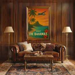 Vintage Bahamas Travel Adventure Poster PosterGoat