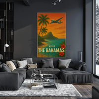 Vintage Bahamas Travel Adventure Poster PosterGoat