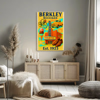 Vintage Berkley Michigan Nostalgia Cultural Heritage Poster PosterGoat