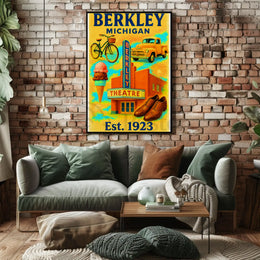 Vintage Berkley Michigan Nostalgia Cultural Heritage Poster PosterGoat