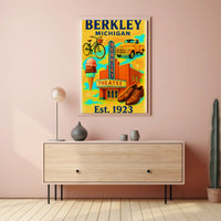 Vintage Berkley Michigan Nostalgia Cultural Heritage Poster PosterGoat