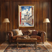 Vintage Blois Cathedral Poster PosterGoat