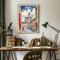 Vintage Blois Cathedral Poster PosterGoat
