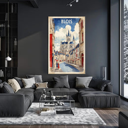 Vintage Blois Cathedral Poster PosterGoat