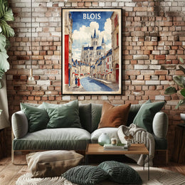 Vintage Blois Cathedral Poster PosterGoat