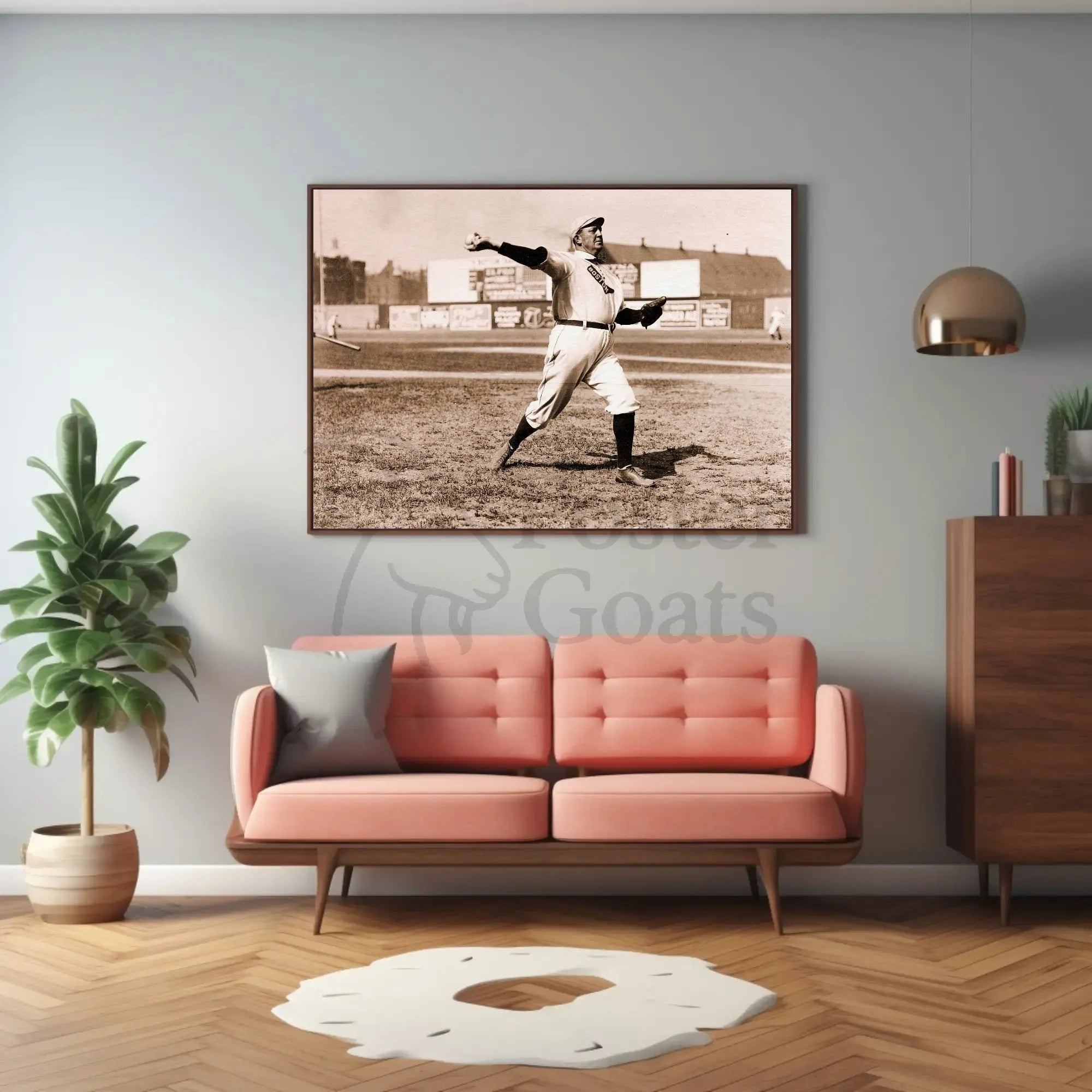 Vintage Boston Baseball Nostalgia with Sports Poster PosterGoat