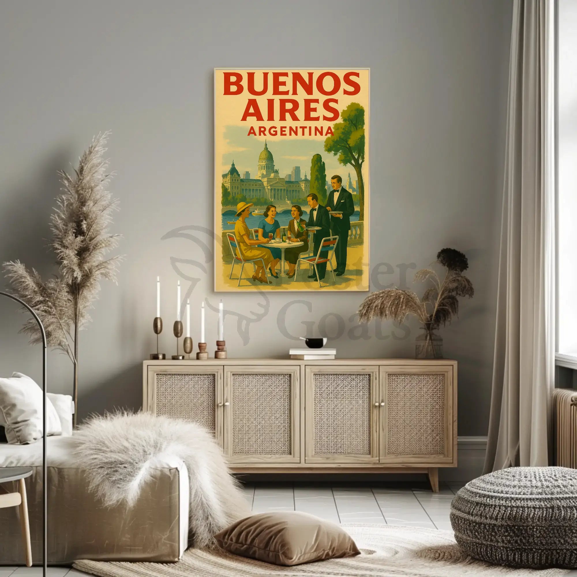 Vintage Buenos Aires Charm Travel Poster PosterGoat