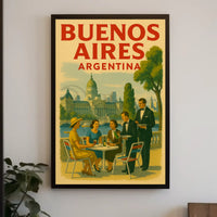 Vintage Buenos Aires Charm Travel Poster PosterGoat