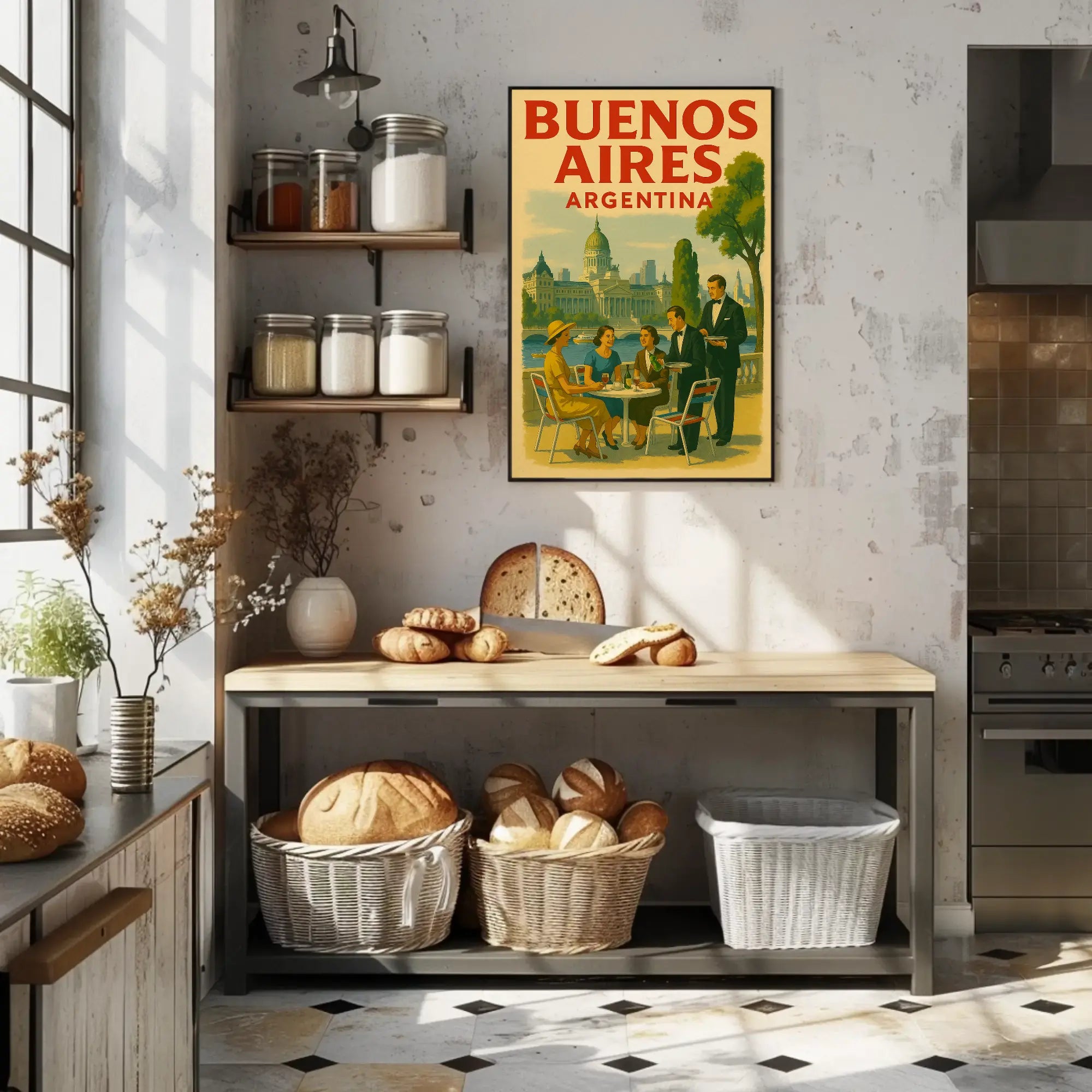 Vintage Buenos Aires Charm Travel Poster PosterGoat