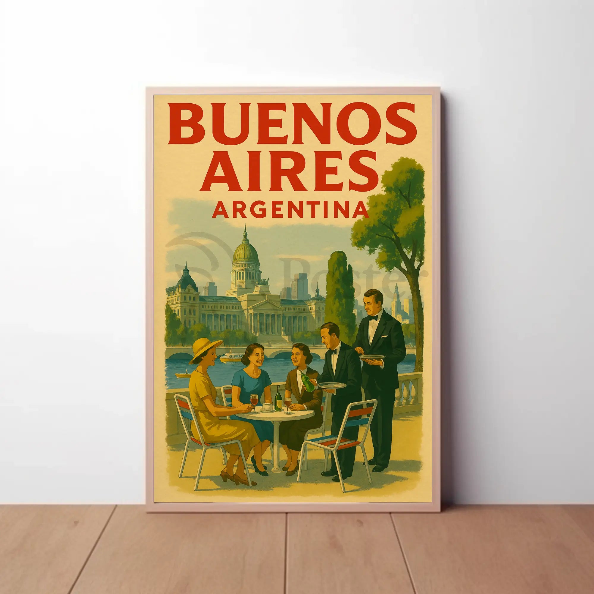 Vintage Buenos Aires Charm Travel Poster PosterGoat