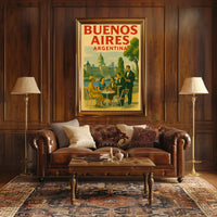Vintage Buenos Aires Charm Travel Poster PosterGoat