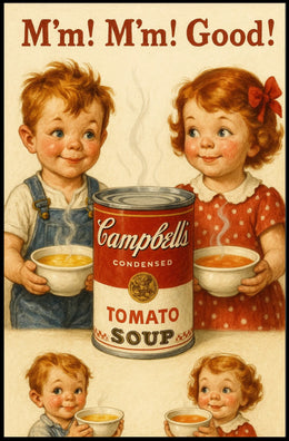 Vintage Campbell's Soup Advertisement Poster - Pop Culture Poster PosterGoat