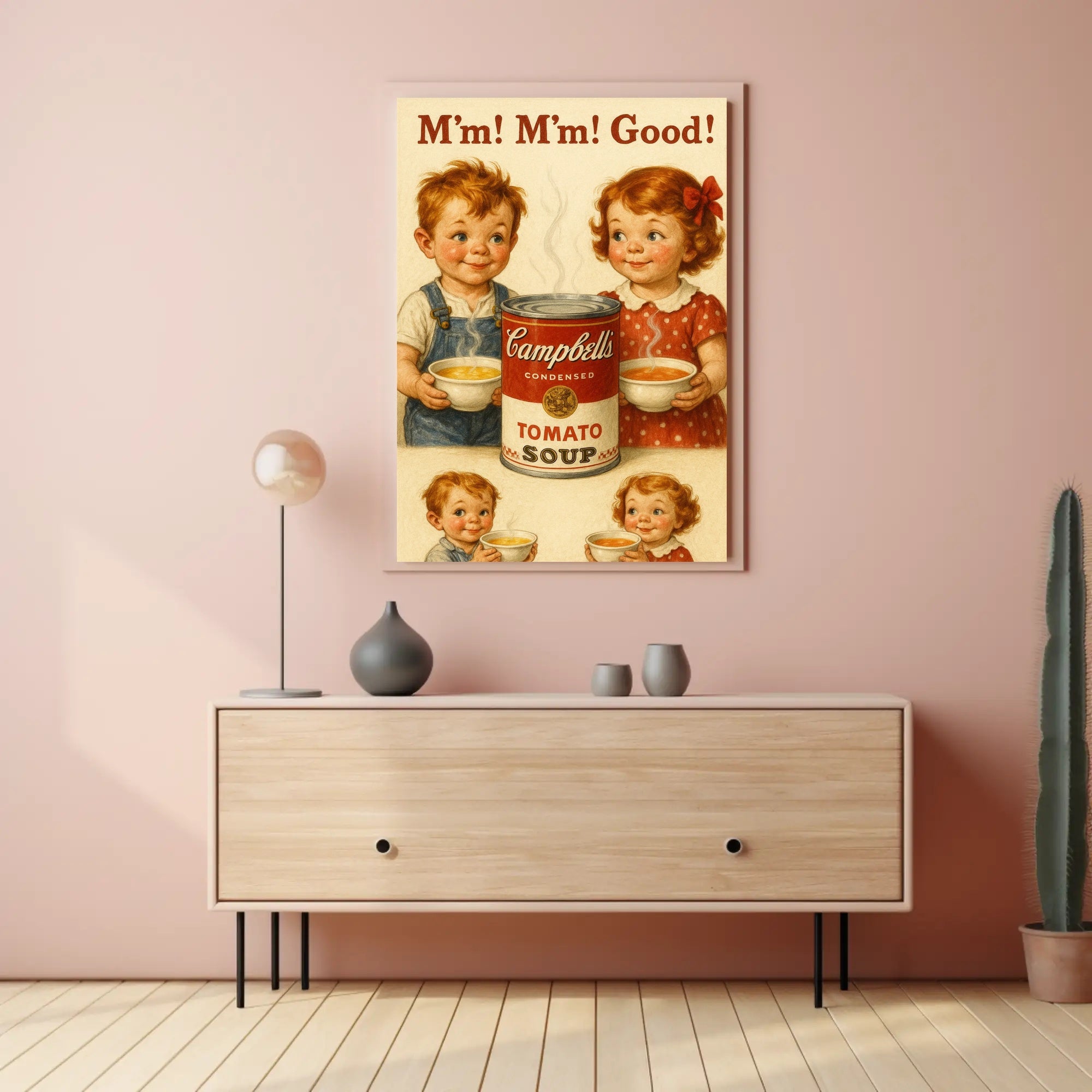 Vintage Campbell's Soup Advertisement Poster - Pop Culture Poster PosterGoat
