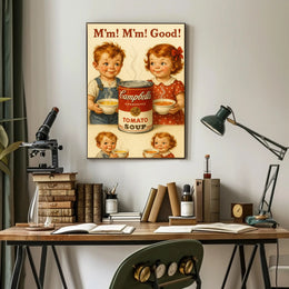 Vintage Campbell's Soup Advertisement Poster - Pop Culture Poster PosterGoat