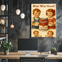 Vintage Campbell's Soup Advertisement Poster - Pop Culture Poster PosterGoat
