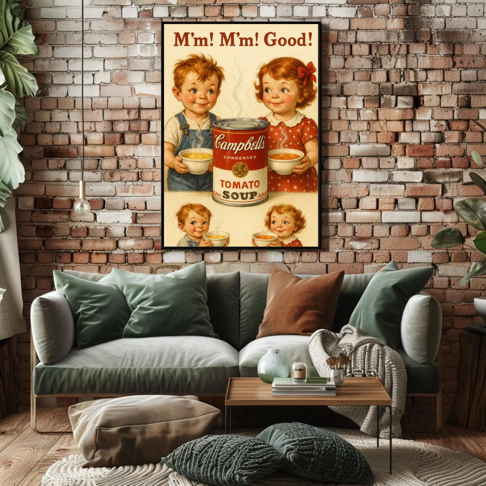 Vintage Campbell's Soup Advertisement Poster - Pop Culture Poster PosterGoat