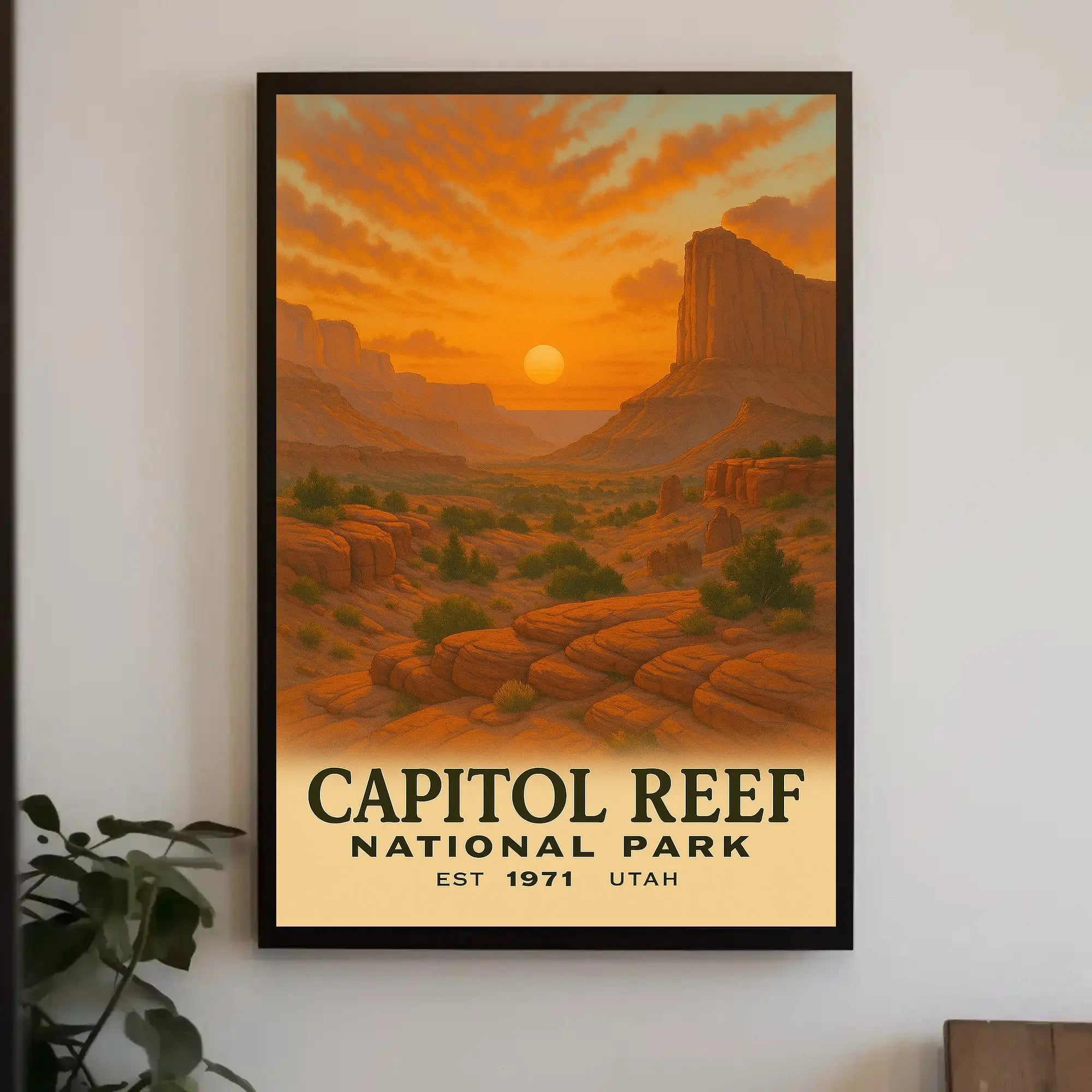 Vintage Capitol Reef National Park Travel Poster PosterGoat