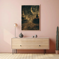 Vintage Carnival Moonlit Mystique Abstract, Artistic, or Pop Culture Poster PosterGoat