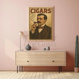 Vintage Cigar Gentleman Luxury Historical or Presidential Poster PosterGoat