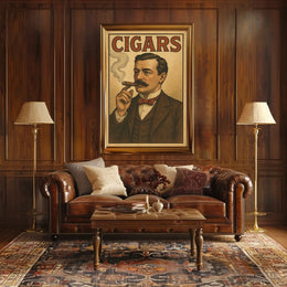 Vintage Cigar Gentleman Luxury Historical or Presidential Poster PosterGoat
