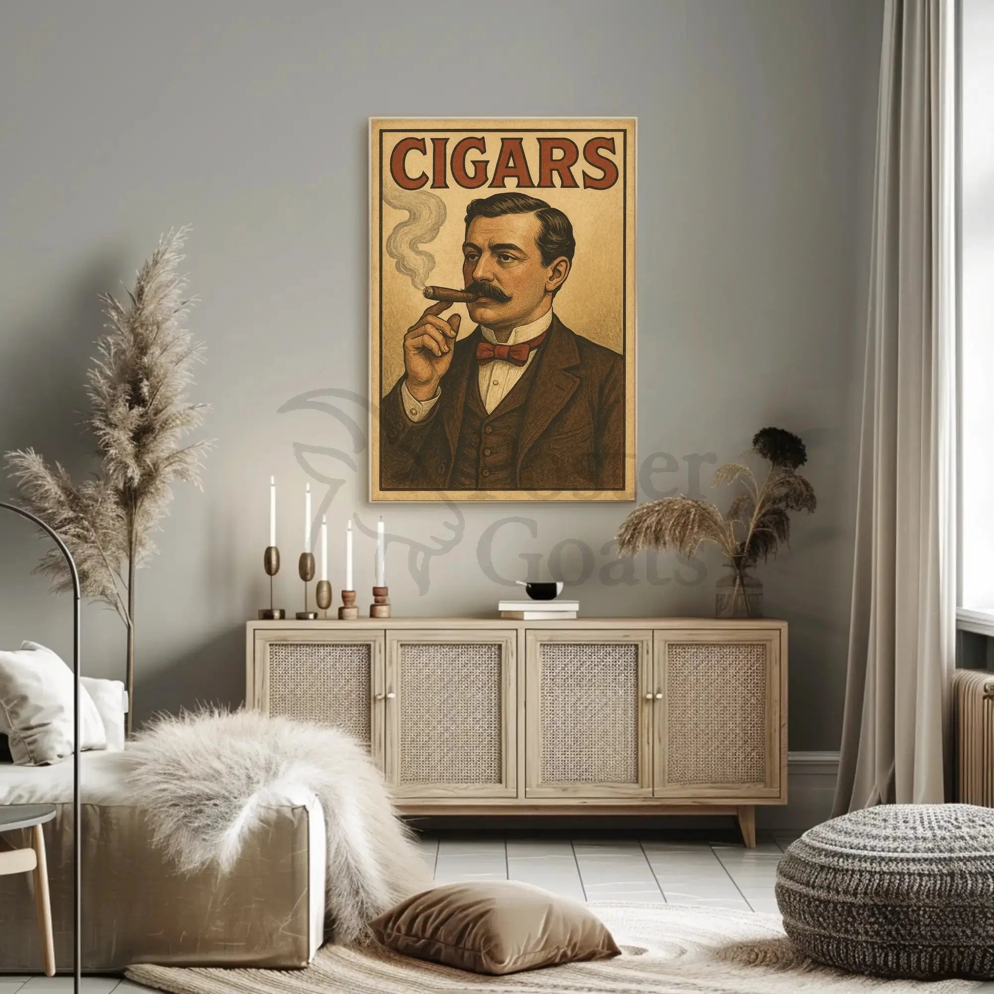 Vintage Cigar Gentleman Luxury Historical or Presidential Poster PosterGoat