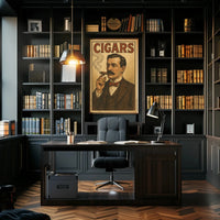 Vintage Cigar Gentleman Luxury Historical or Presidential Poster PosterGoat