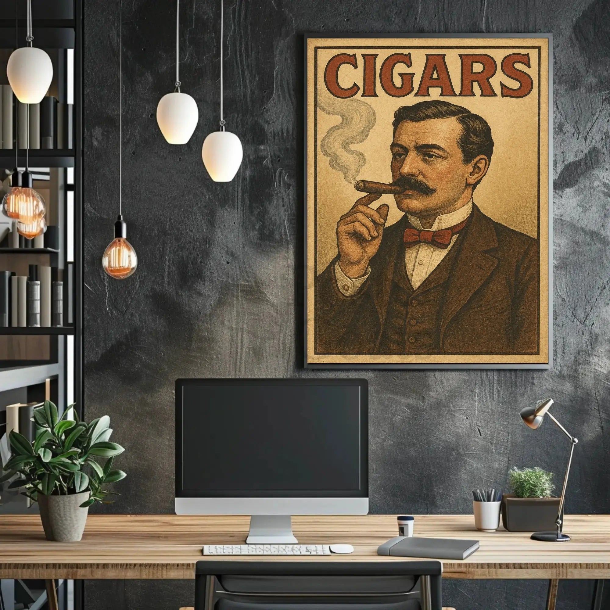 Vintage Cigar Gentleman Luxury Historical or Presidential Poster PosterGoat