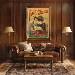 Vintage Circus Animal Poster with Whimsical Artwork PosterGoat