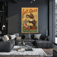 Vintage Circus Animal Poster with Whimsical Artwork PosterGoat