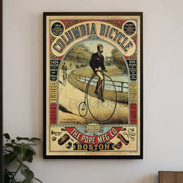 Vintage Columbia Bicycle Advertisement Poster - Cultural or Heritage Poster PosterGoat