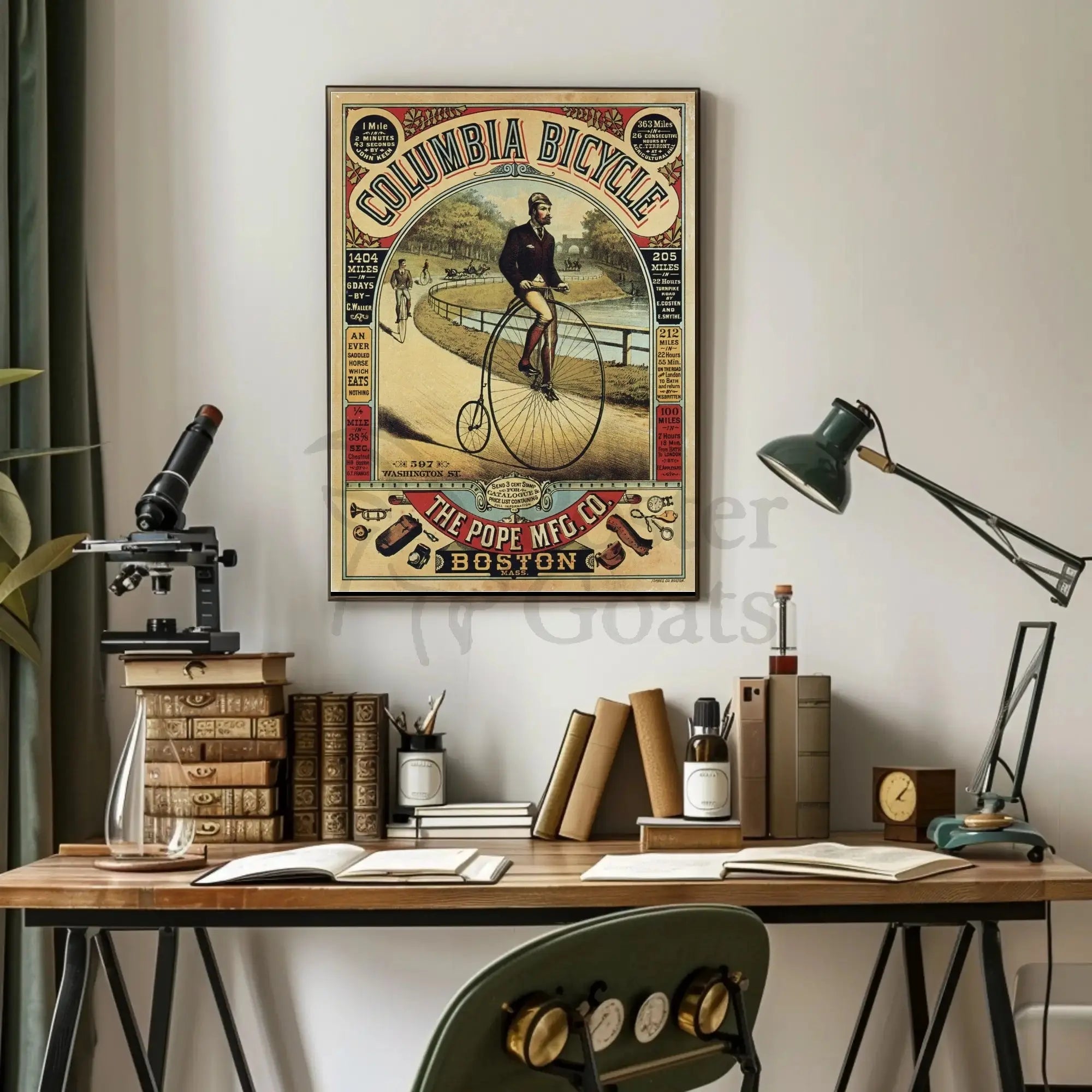 Vintage Columbia Bicycle Advertisement Poster - Cultural or Heritage Poster PosterGoat